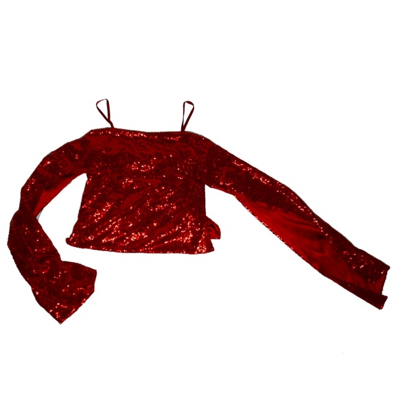 PRABAL GURUNG Off-The-Shoulder Sequin Top - Picture 4 of 6